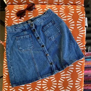 Denim Snap Skirt